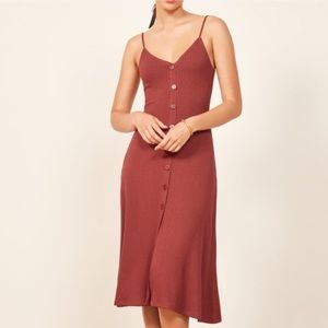 Reformation Casey Red Dress XS